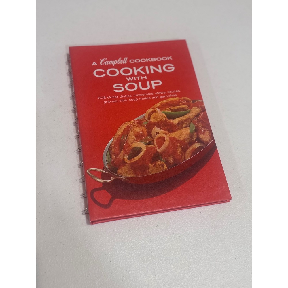 Vintage 1976 Campbell Cookbook Cooking With Soup Spiral Bound Recipe Book